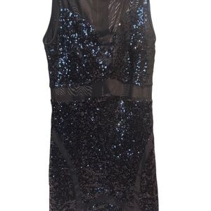 Alt B. Black Sequin Sleeveless Dress Size 6